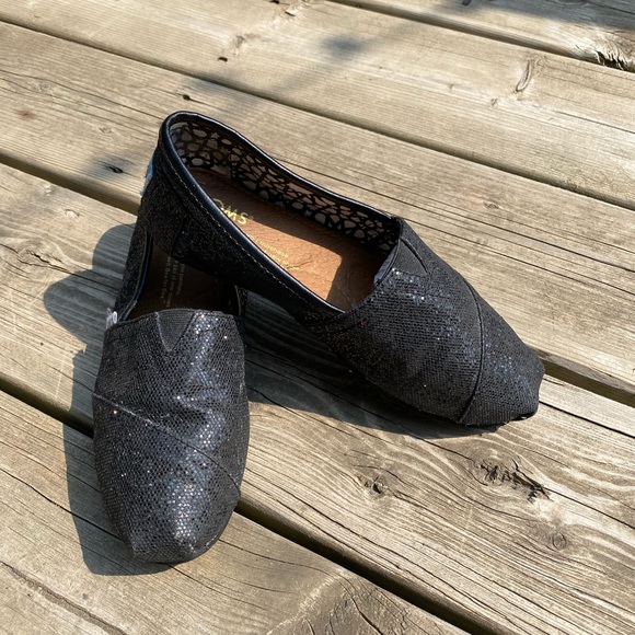TOMS black glitter canvas - Picture 2 of 16